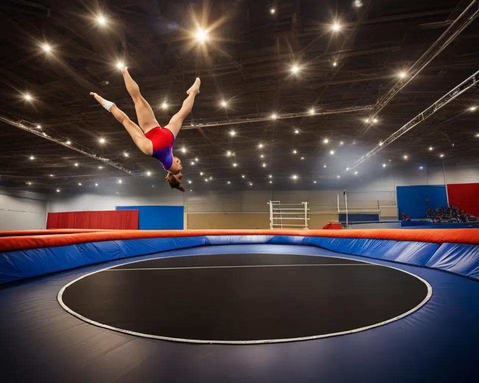 Competitive trampoline gymnastics