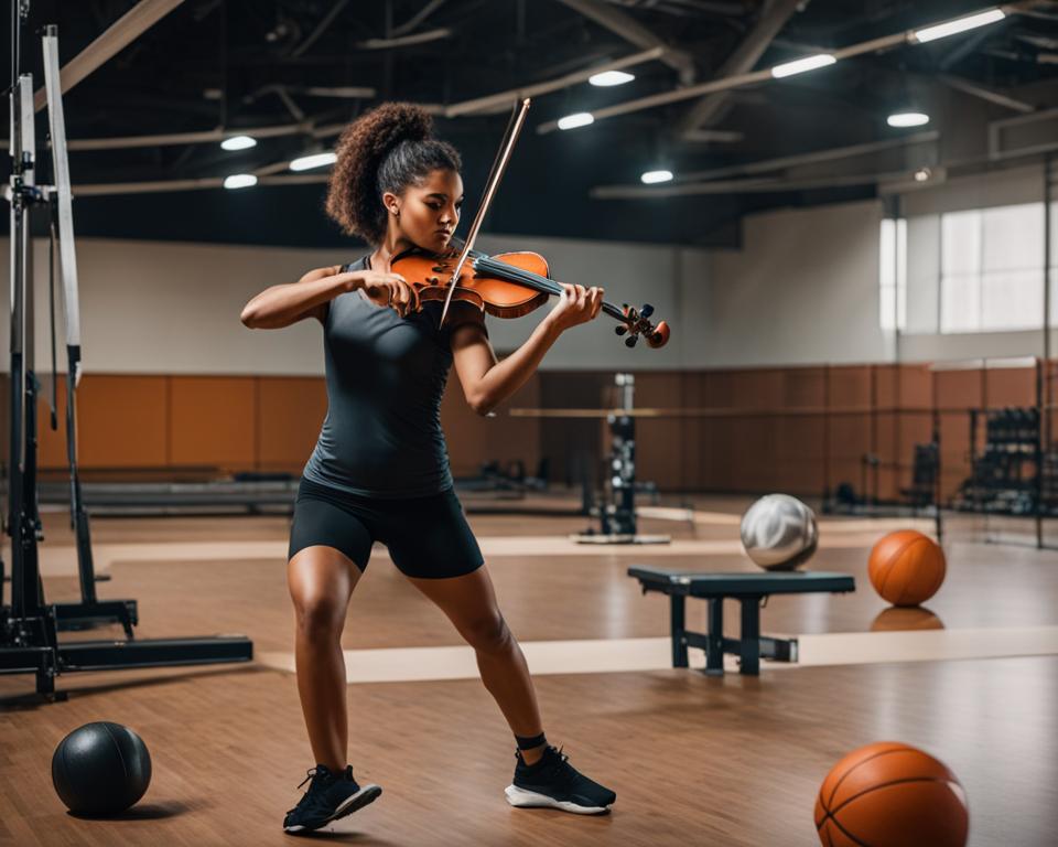 balancing violin playing with sports